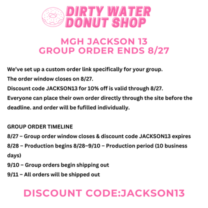 PINK MGH JACKSON 13 CHAMPION CREWNECK GROUP ORDER ENDS 8/27