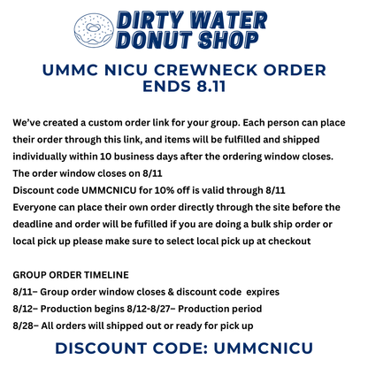 NAVY BLUE UMMC NICU CHAMPION CREWNECK
