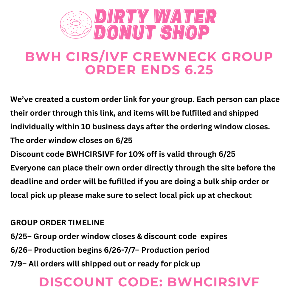 PINK BWH CIRS/IVF CHAMPION CREWNECK