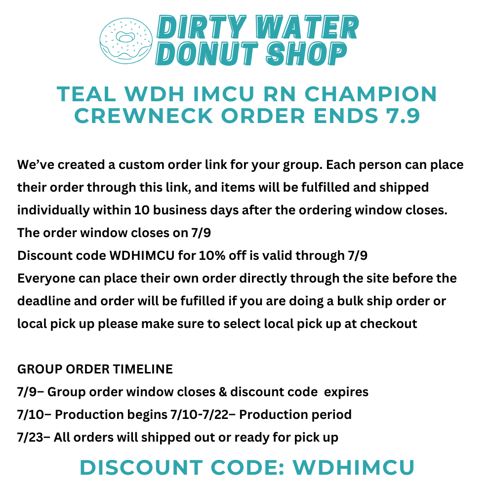 TEAL WDH IMCU CHAMPION CREWNECK