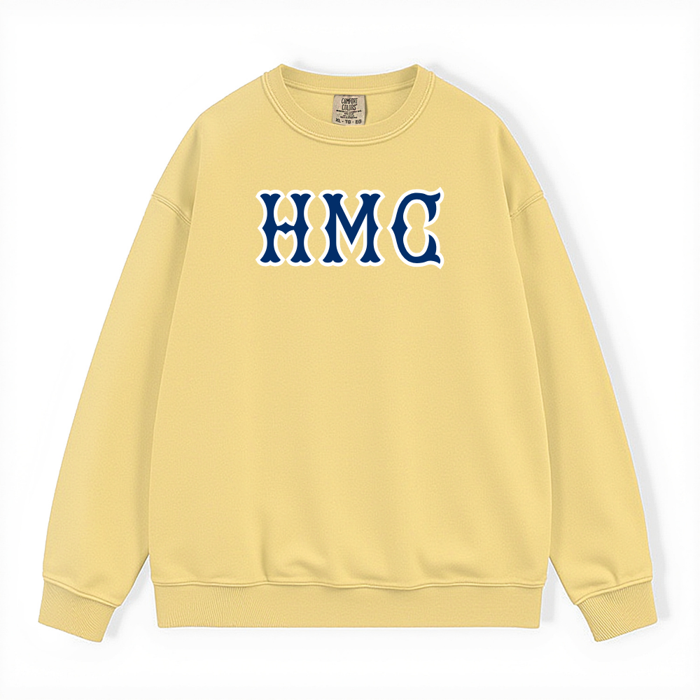 HMC NAVY SOX LETTERS CREWNECK