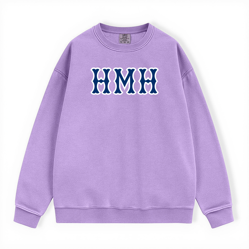 HMH NAVY SOX LETTERS CREWNECK