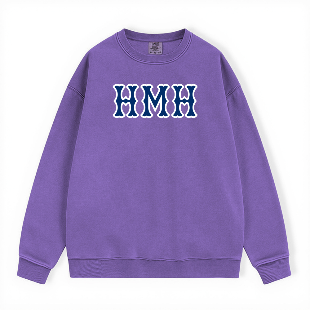 HMH NAVY SOX LETTERS CREWNECK