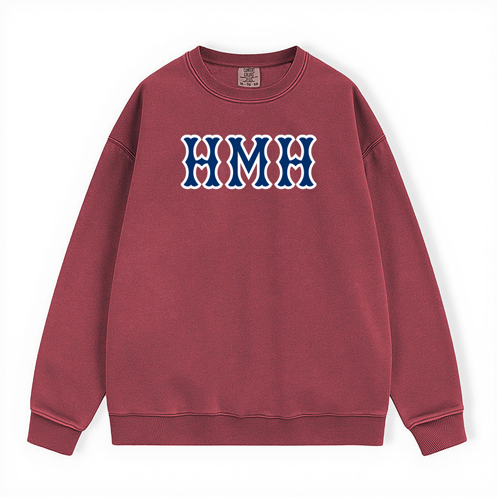 HMH NAVY SOX LETTERS CREWNECK