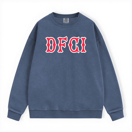 DENIM DFCI SOX LETTERS CREWNECK - CLEARANCE