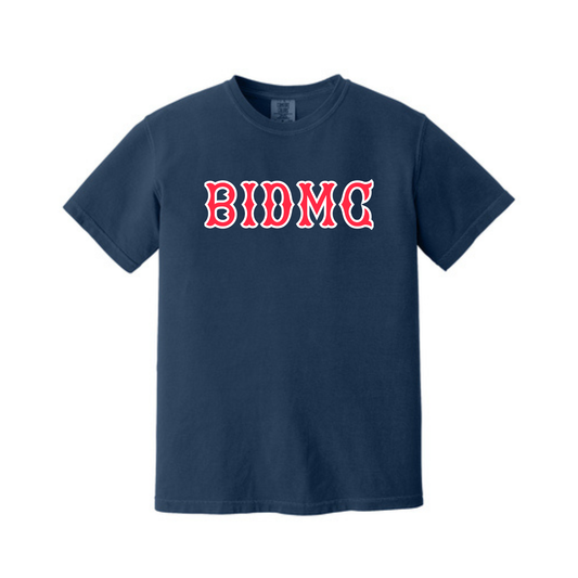 NAVY BIDMC SOX LETTERS TEE - CLEARANCE