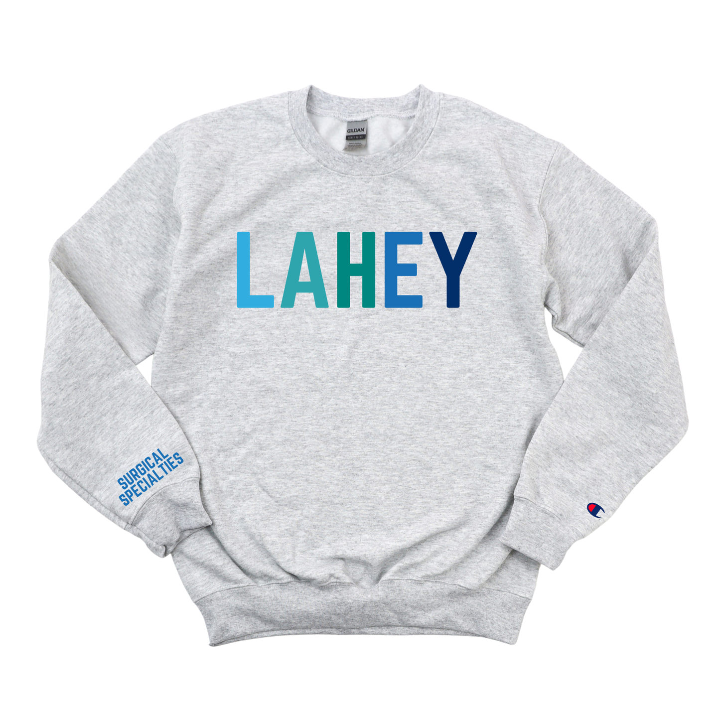 MULTICOLOR BLUE LAHEY BILH RN - SURGICAL SPECIALITIES CHAMPION CREWNECK