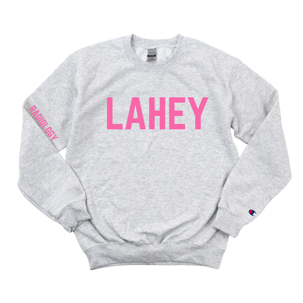 PINK LAHEY R.T(R) RADIOLOGY CHAMPION CREWNECK - CLEARANCE
