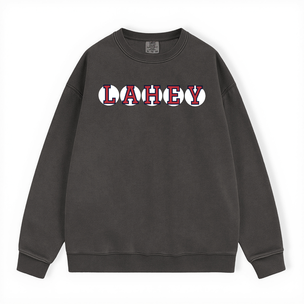 LAHEY RETIRED SOX LETTER CREWNECK