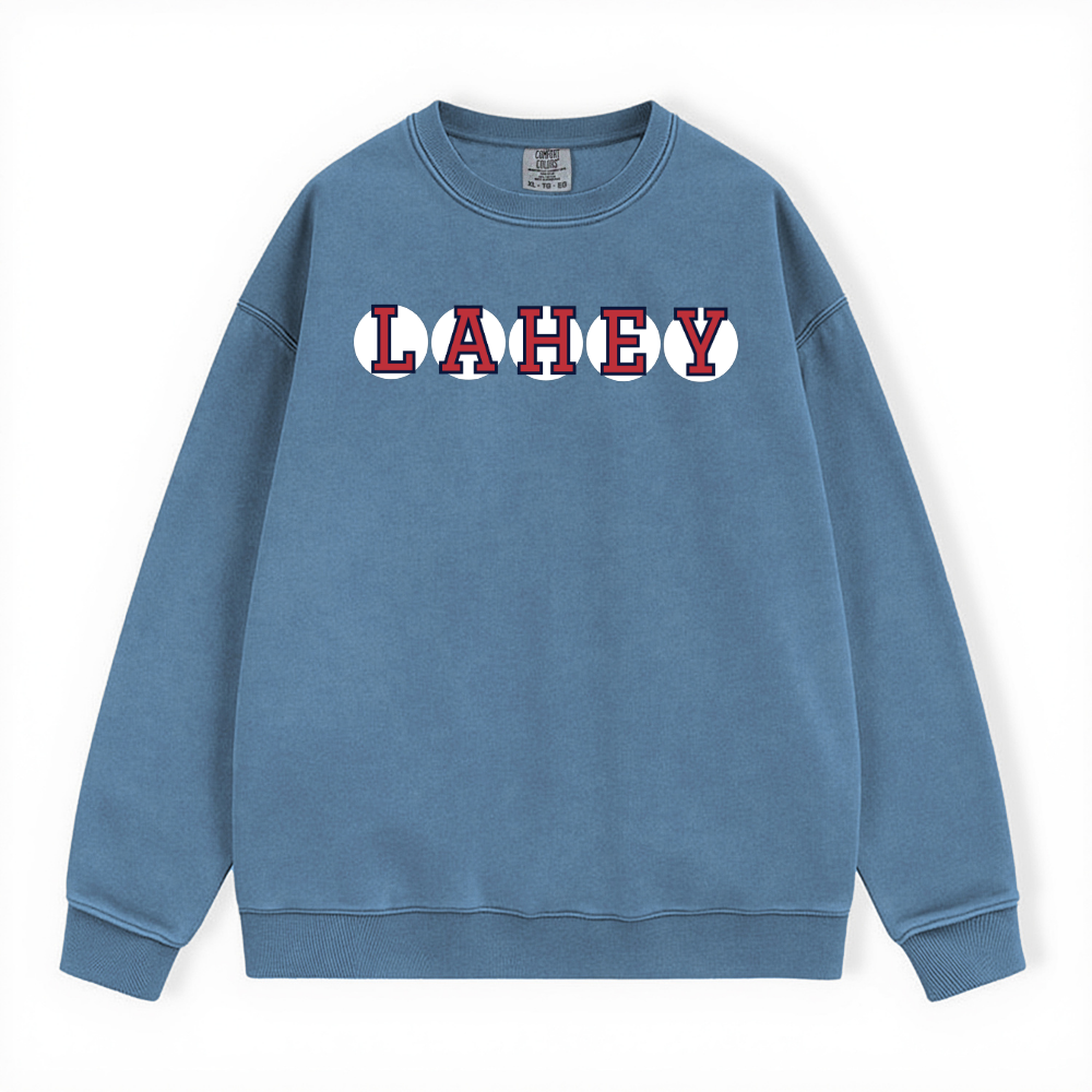 LAHEY RETIRED SOX LETTER CREWNECK