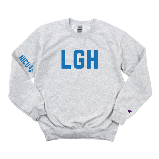ROYAL BLUE LGH NICU CHAMPION CREWNECK