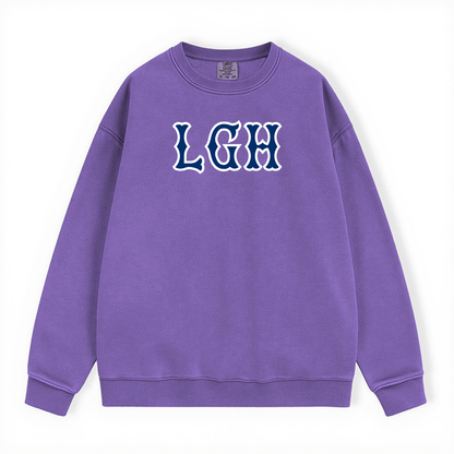 LGH NAVY SOX LETTERS CREWNECK