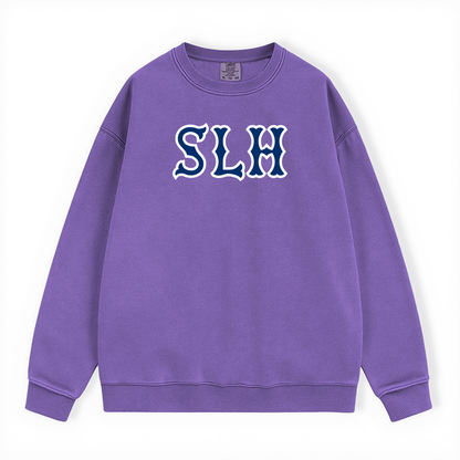 SLH  NAVY SOX LETTERS CRWNECK
