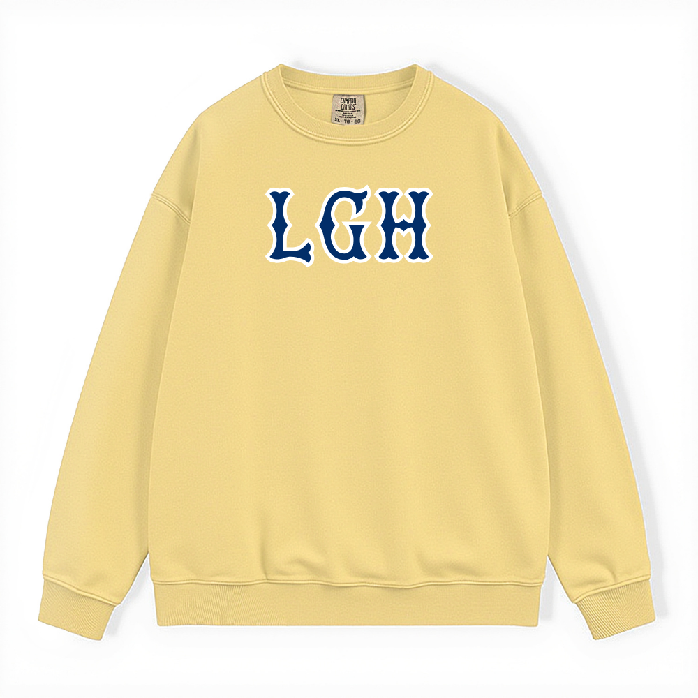 LGH NAVY SOX LETTERS CREWNECK