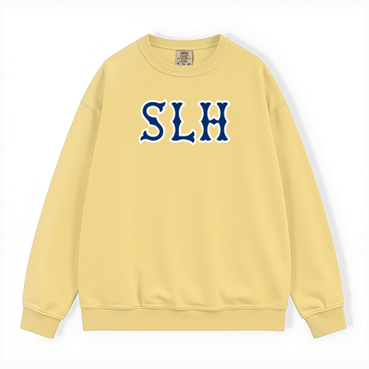 SLH  NAVY SOX LETTERS CRWNECK
