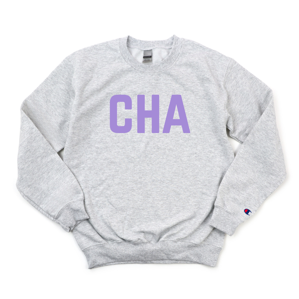 LILAC CHA CHAMPION CREWNECK