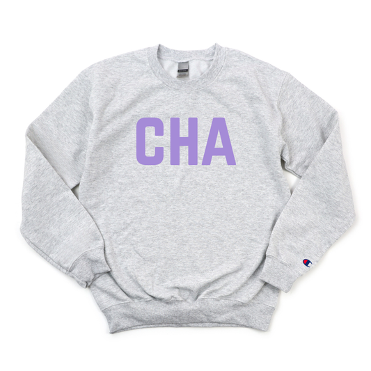 LILAC CHA CHAMPION CREWNECK
