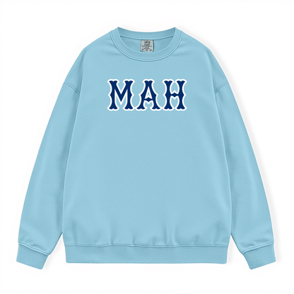 MAH NAVY SOX LETTERS CREWNECK