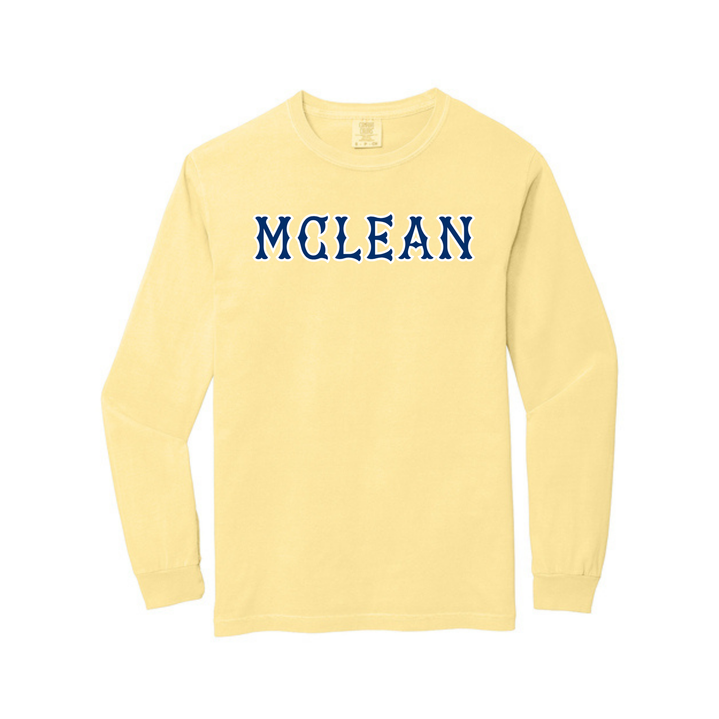 MCLEAN NAVY SOX LETTERS LONG SLEEVE