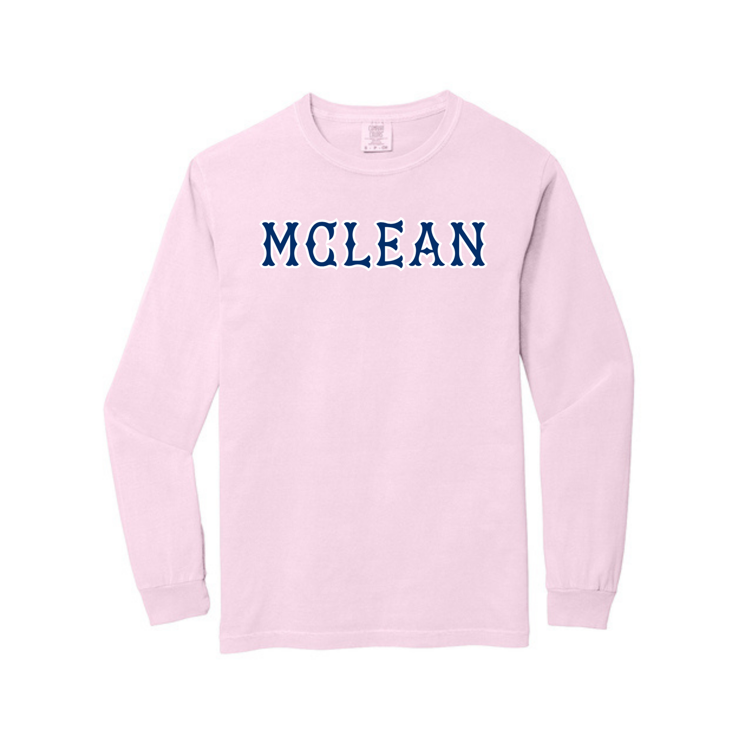 MCLEAN NAVY SOX LETTERS LONG SLEEVE