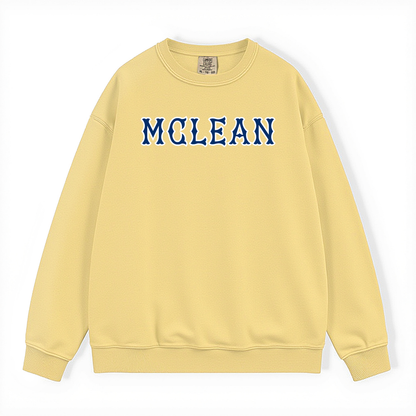 MCLEAN NAVY SOX LETTERS CREWNECK