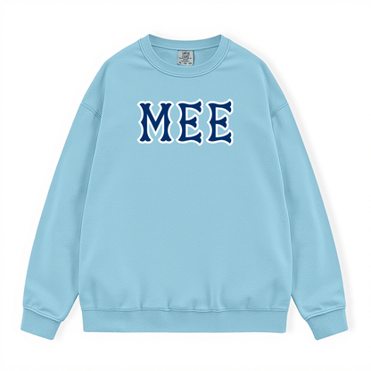 MEE NAVY SOX LETTERS CREWNECK
