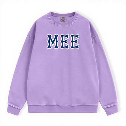 MEE NAVY SOX LETTERS CREWNECK