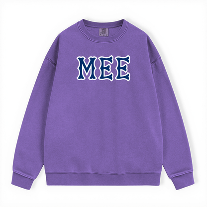 MEE NAVY SOX LETTERS CREWNECK