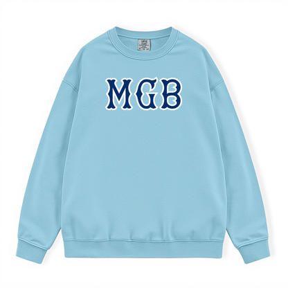MGB NAVY SOX LETTERS CREWNECK