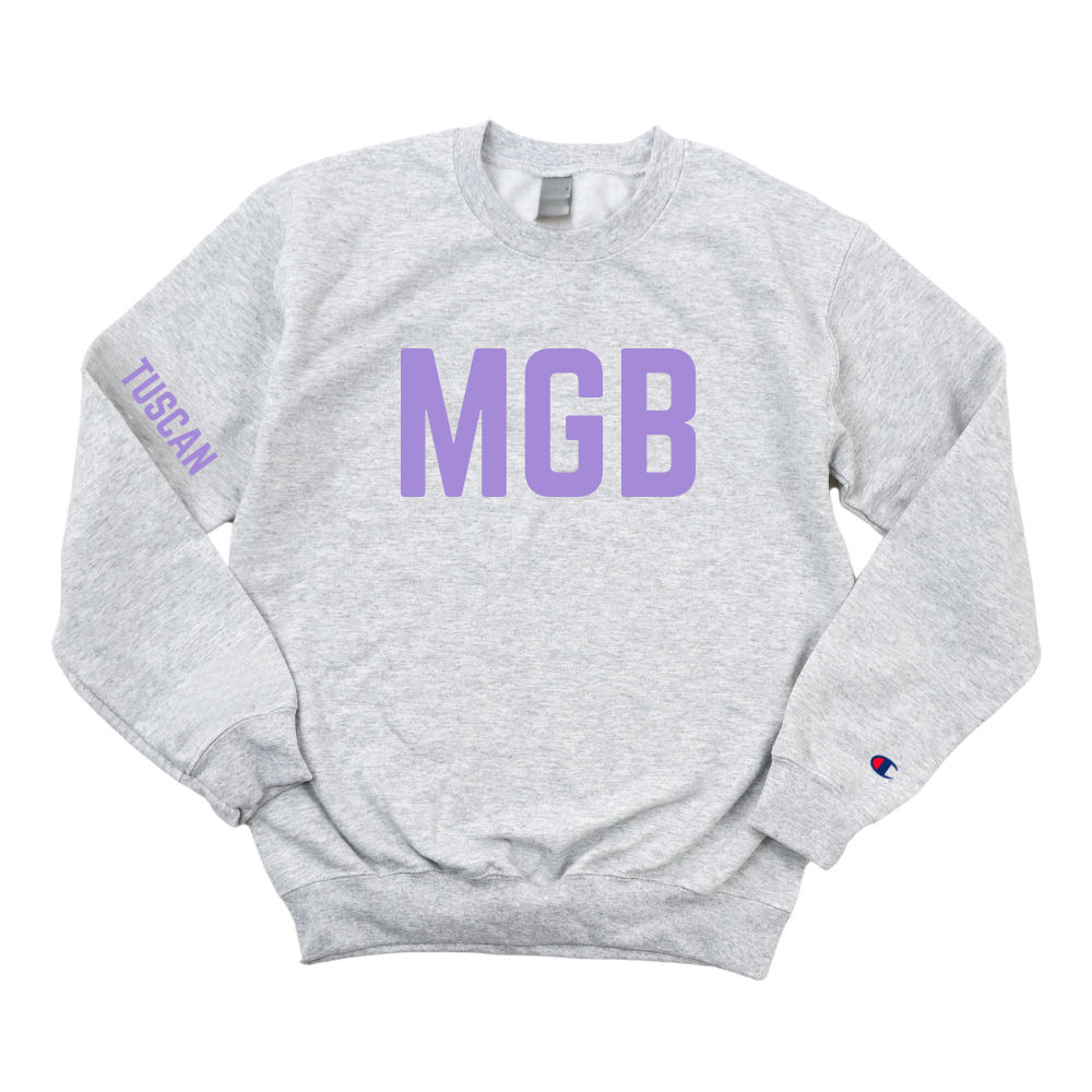 LILAC MGB TUSCAN PACU CHAMPION CREWNECK