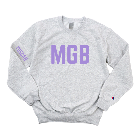 LILAC MGB TUSCAN PACU CHAMPION CREWNECK