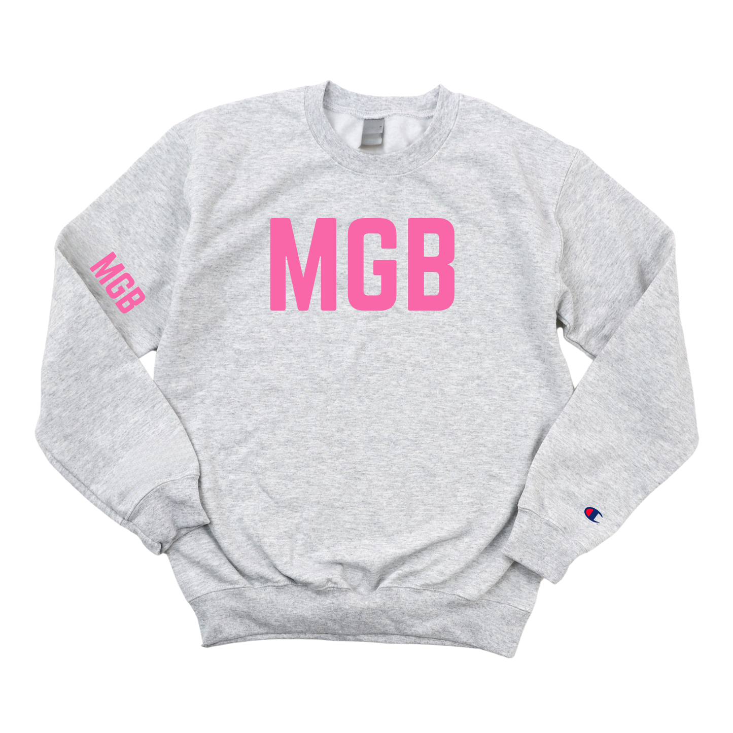 PINK MGB MA CHAMPION CREWNECK