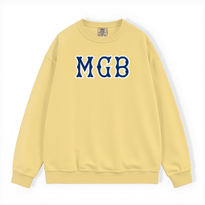 MGB NAVY SOX LETTERS CREWNECK
