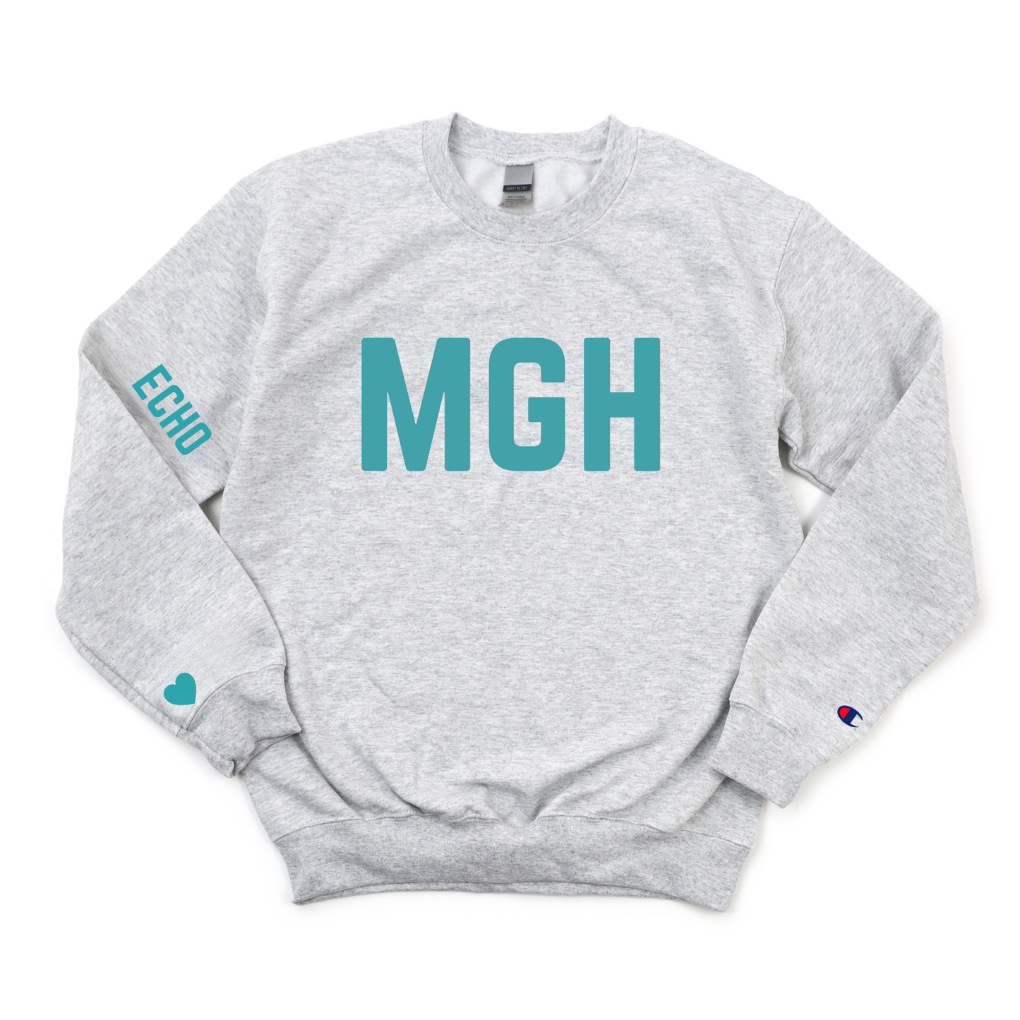 TEAL MGH CARDIOLOGY RN - ECHO CHAMPION CREWNECK