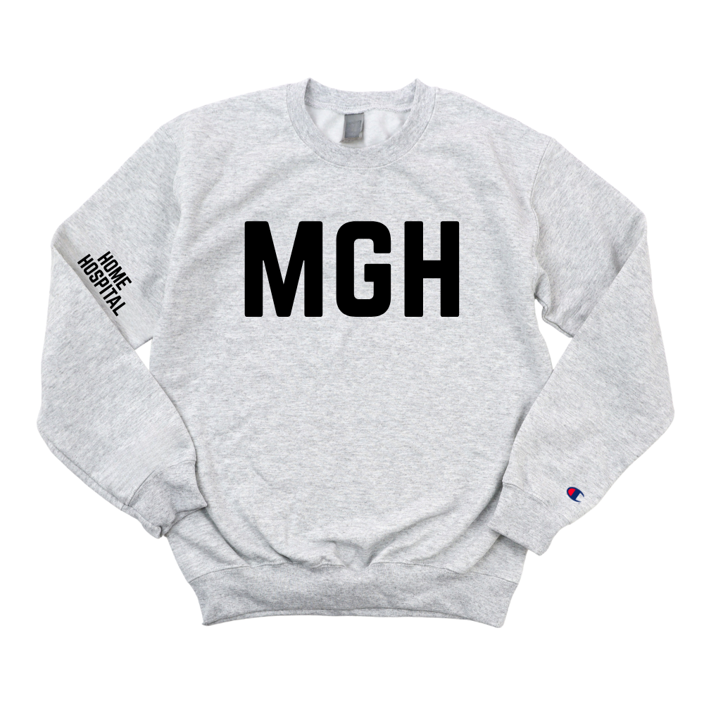 BLACK MGH EMS - HOME HOSPITAL CHAMPION CREWNECK