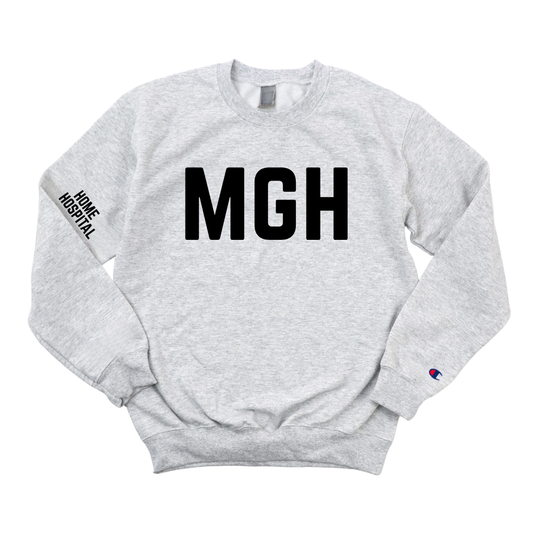 BLACK MGH EMS - HOME HOSPITAL CHAMPION CREWNECK