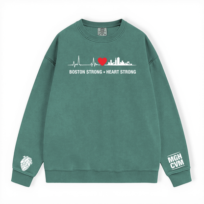 MGH CVM HEART STRONG COMFORT COLORS CREWNECK