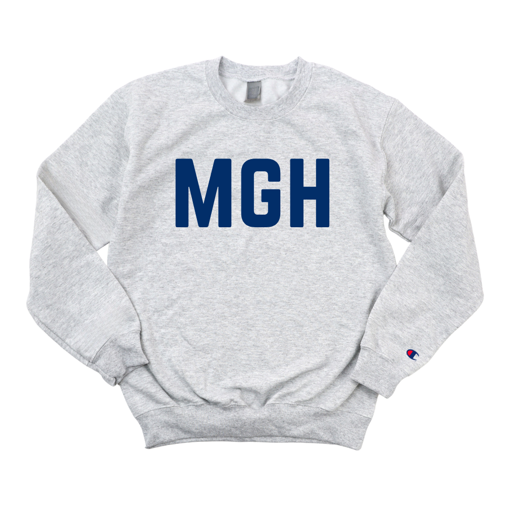 NAVY MGH CFA CHAMPION CREWNECK - CLEARANCE