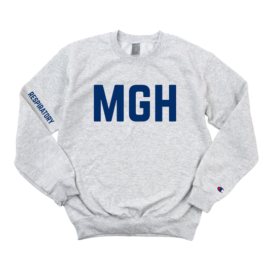 NAVY BLUE MGH ECMO SPECIALIST RESPIRATORY CHAMPION CREWNECK