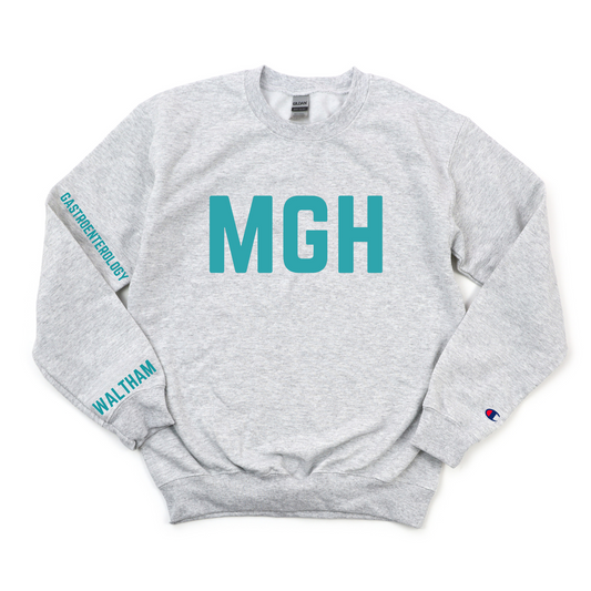 TEAL MGH WALTHAM GASTROENTEROLOGY CHAMPION CREWNECK