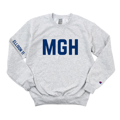 NAVY MGH ELLISON 11 INTERV CARDIOLOGY HEART BACK CHAMPION CREWNECK