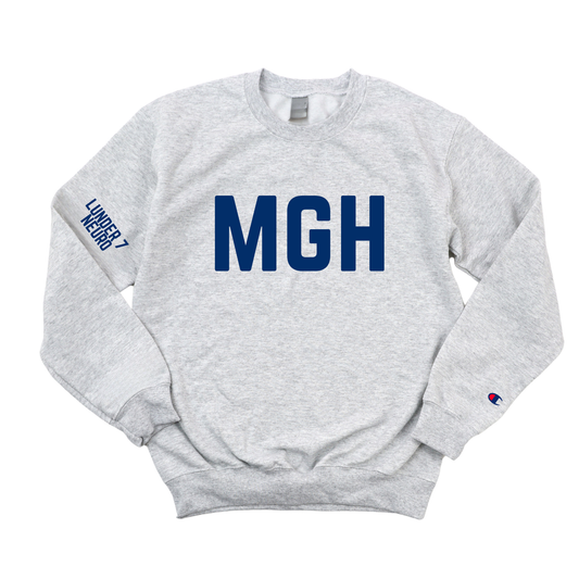 NAVY MGH LUNDER 7 NEURO CHAMPION CREWNECK