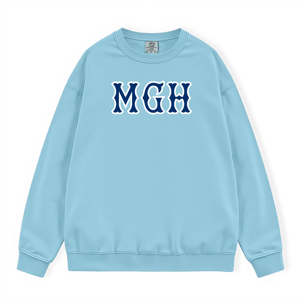 MGH NAVY SOX LETTERS CREWNECK