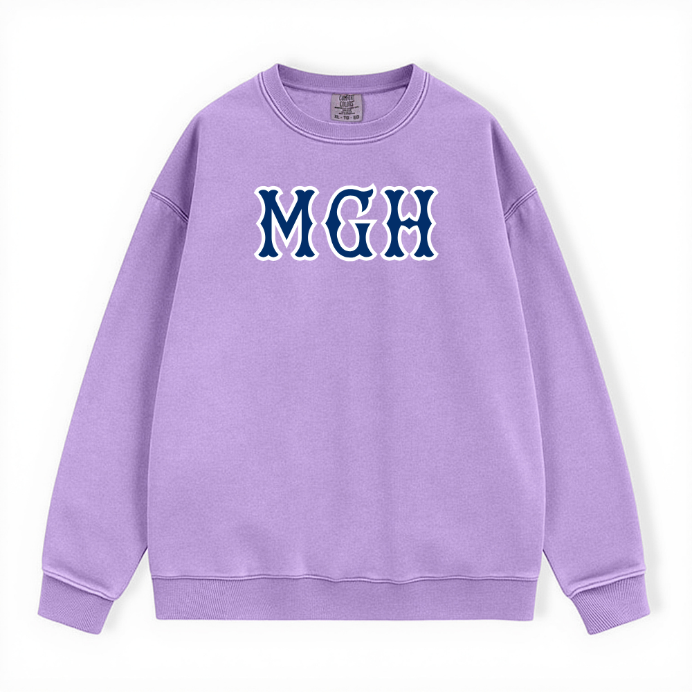 MGH NAVY SOX LETTERS CREWNECK