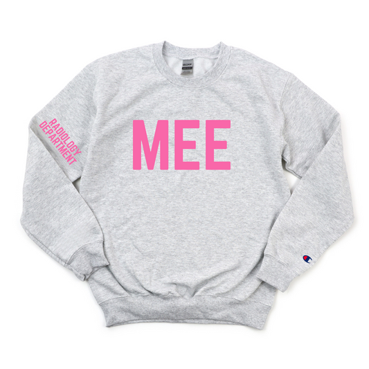 PINK MEE RADIOLOGY DEPARTMENT CHAMPION CREWNECK