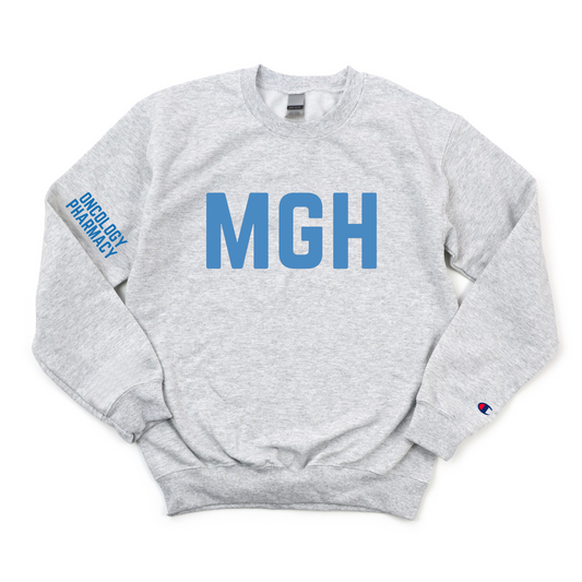 ROYAL BLUE MGH ONCOLOGY PHARMACY CHAMPION CREWNECK GROUP ORDER ENDS 8/6