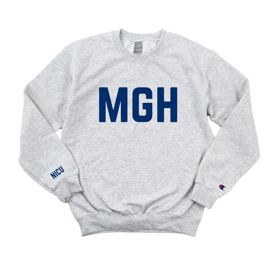 NAVY MGH NICU CHAMPION CREWNECK