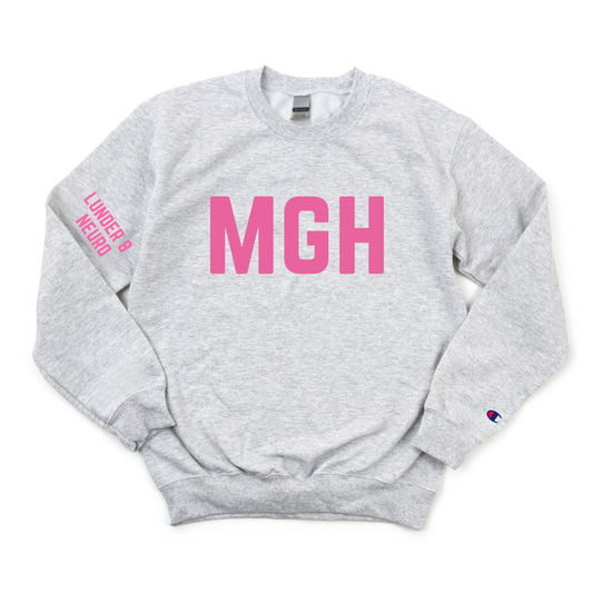 PINK MGH LUNDER 8 NEURO CHAMPION CREWNECK