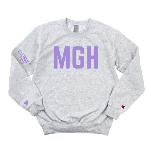 LILAC MGH ELLISON 9 - CICU CHAMPION CREWNECK
