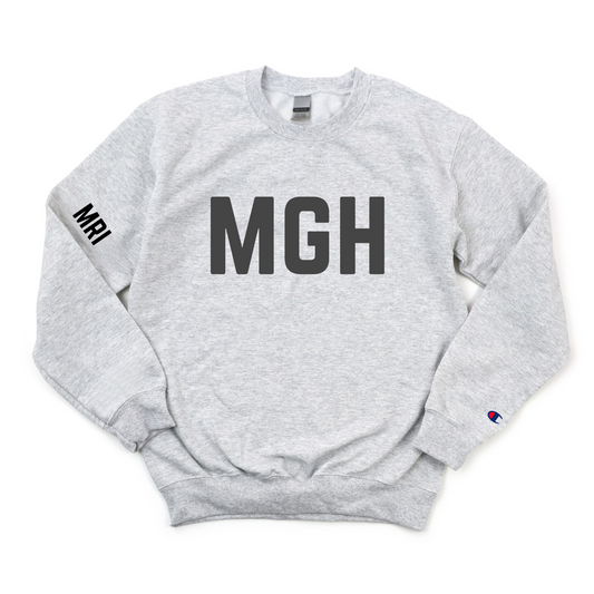 BLACK MGH MRI CHAMPION CREWNECK